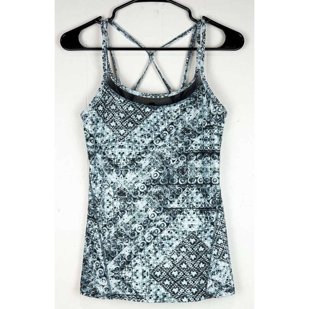 Gaiam Workout Athletic Yoga Exercise Built-In Bra Teal, Black, XS, Extra Small